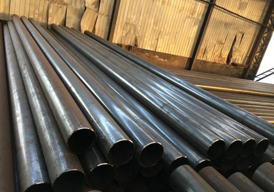 Tubulação de aço soldada preta de aço suave do aço carbono da tubulação de ERW para o material de construção