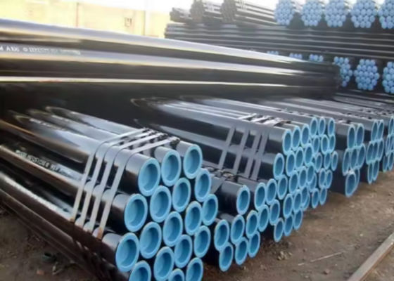 QUALIDADE  Water Transport Steel Casing Pipe Threaded End Connection and Black Painting fábrica