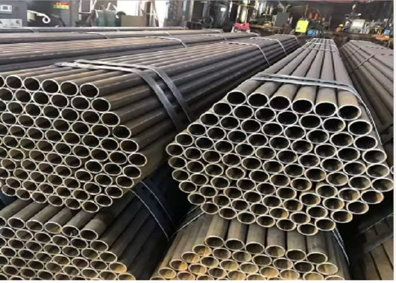 ERW Tubo de aço carbono 0,5-60mm 12M Q195 Tubo de aço de comprimento para ferragem