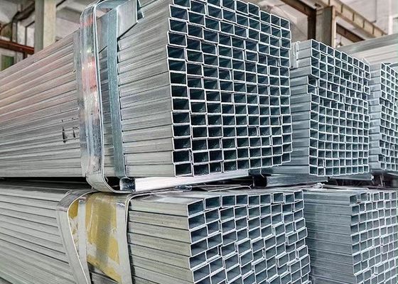 Seções de aço galvanizado revestido certificado Tubos ocos de precisão em várias dimensões