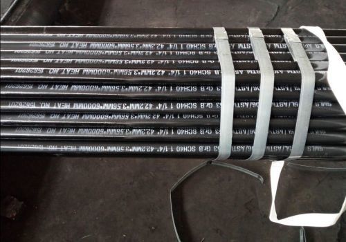 Tubo de aço ASTM A53 grau B ERW com pintura preta