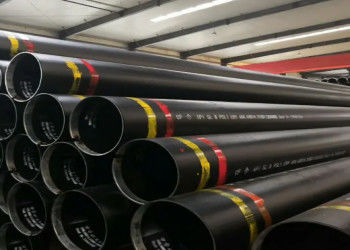 ASTM A53 Tubo de aço em forma de bisel, de soldagem longitudinal, pintado a preto, de 21,3 mm a 660 mm OD