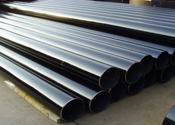 ASTM A53 Tubo de aço em forma de bisel, de soldagem longitudinal, pintado a preto, de 21,3 mm a 660 mm OD