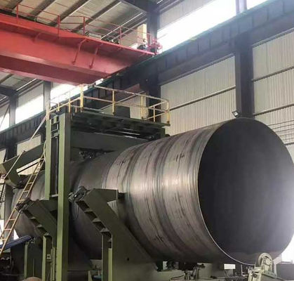 Certificado de ensaio de moagem de 5 mm-25,4 mm SSAW Tubo de aço para equipamentos de máquinas pesadas