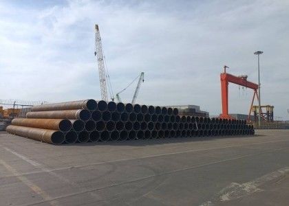 Tubo de aço soldado em espiral de grande diâmetro, água, óleo, gás, comprimento 12 m, certificado ASTM