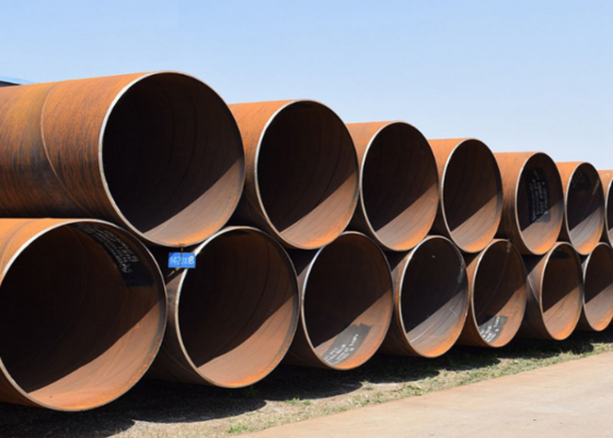 Tubo de aço SSAW API 5L 6M 12M para construção e entrega de óleo e gás