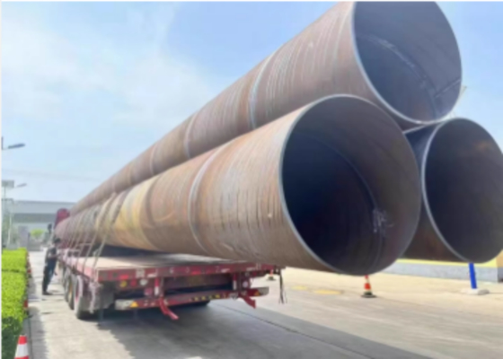 Tubos de aço SSAW de carbono de 6M 12M para construção e entrega de petróleo