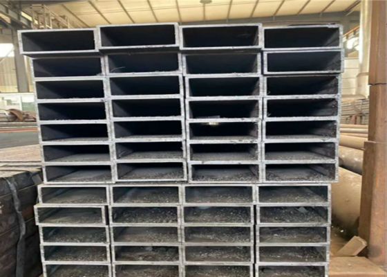 S235JR Secções ocas de aço 15-1000mm OD Negro Rectangular