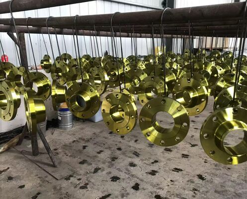 Flange de aço para aplicações industriais de alta pressão de pintura amarela classe 300